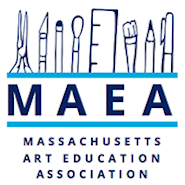 MAEA logo, art tools illustration