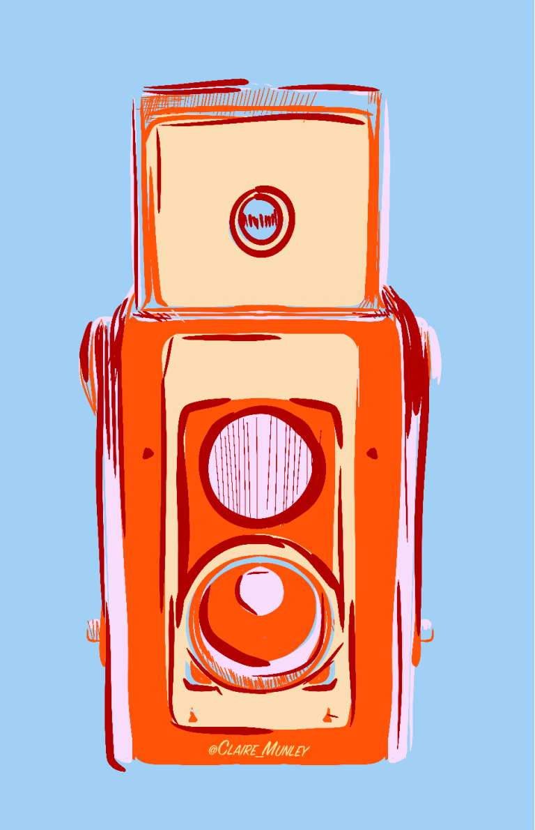 Illustration of vintage camera