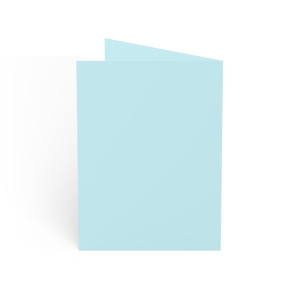 Blank blue card on white background