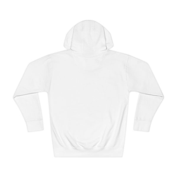 Back view of white hoodie