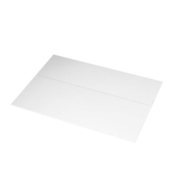 White folded paper sheet isolated