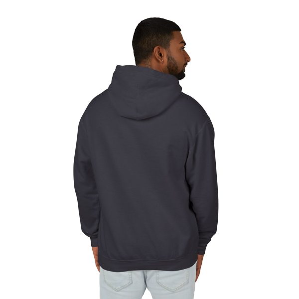 Man in dark hoodie, back view